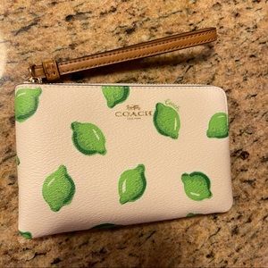 Coach Lime wristlet NWT